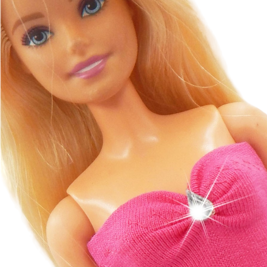 Pink sellő fazonú barbie ruha kristállyal