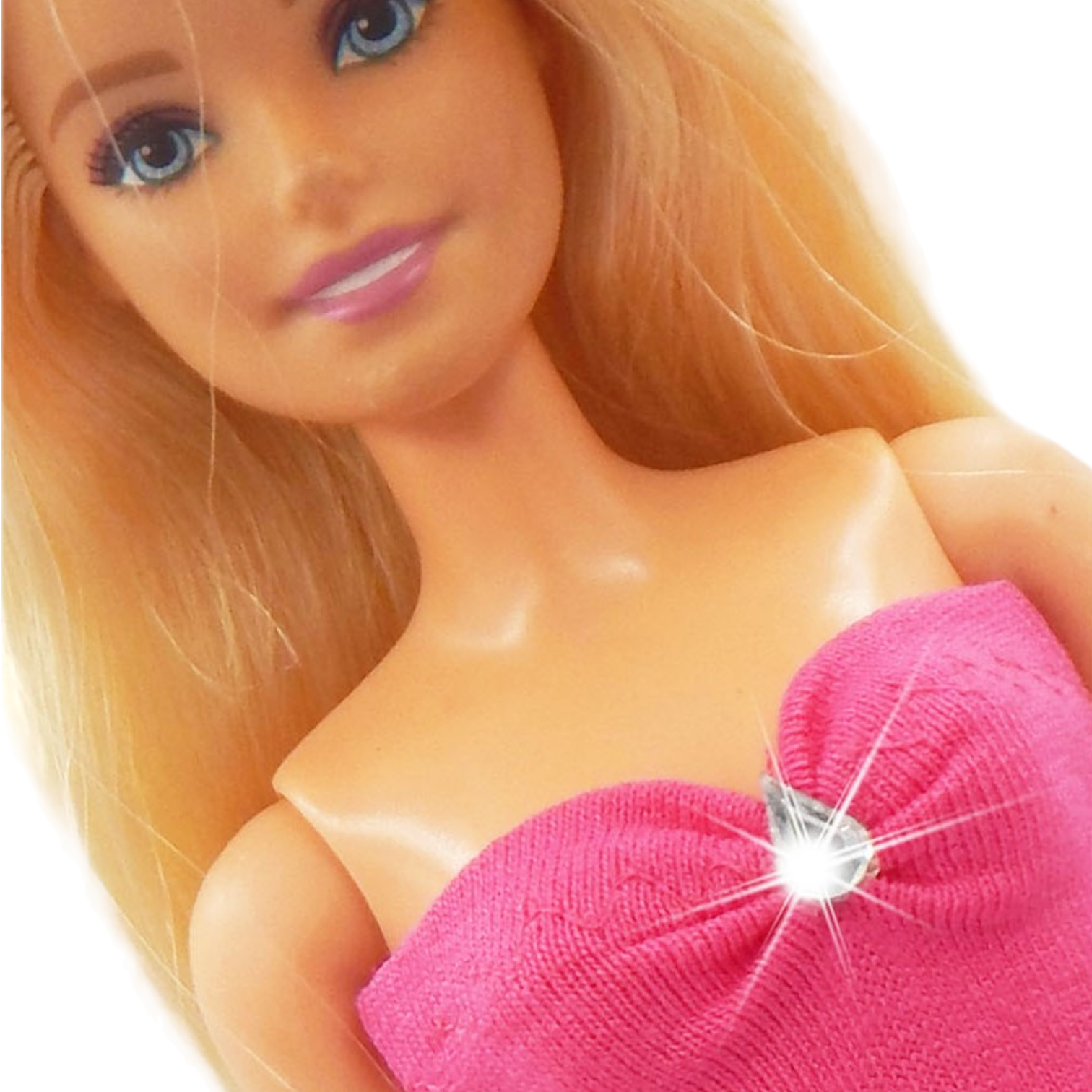 Pink sellő fazonú barbie ruha kristállyal