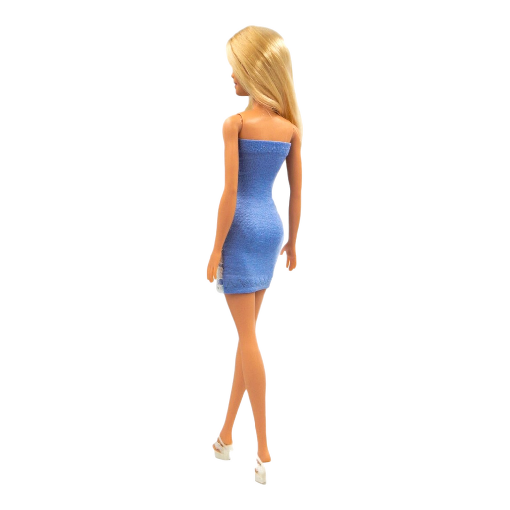 Csipkével borított elegáns kék barbie ruha