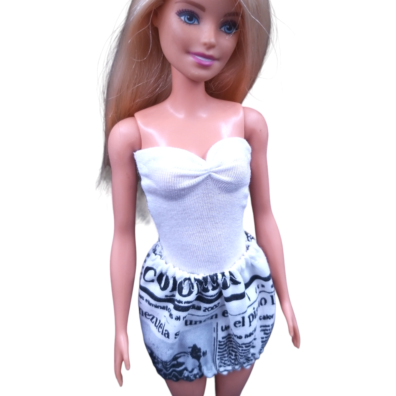 Újság mintás barbie buborékszoknya
