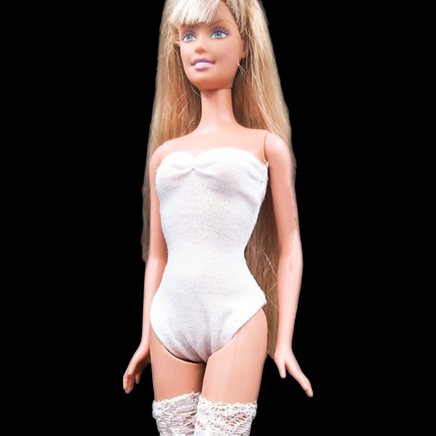 Barbie fürdőruha, dressz vagy body fehér színben