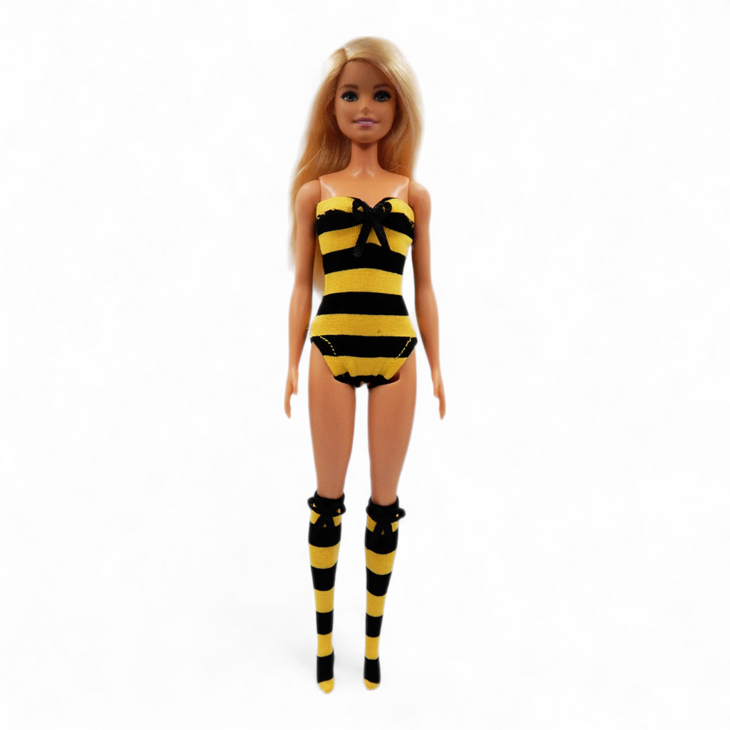 Barbie fürdőruha, dressz vagy body méhecske csíkos
