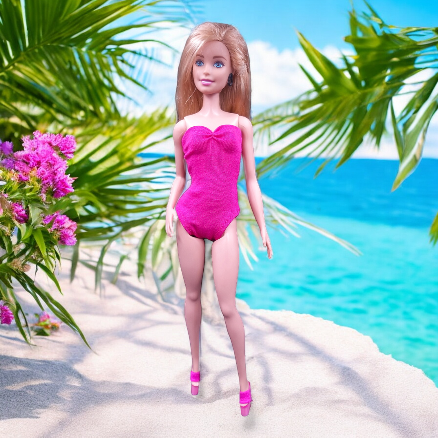 Barbie fürdőruha, dressz vagy body pink színben