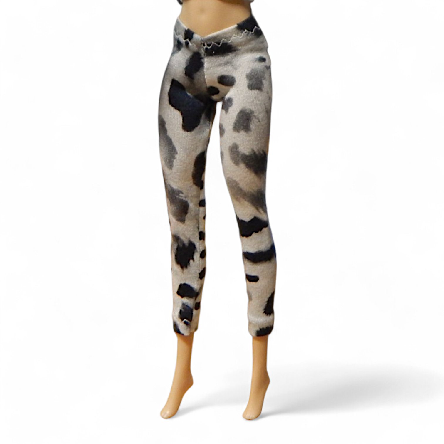 Szürke-fekete állatmintás barbie leggings