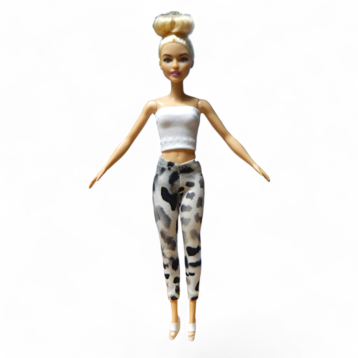 Szürke-fekete állatmintás barbie leggings