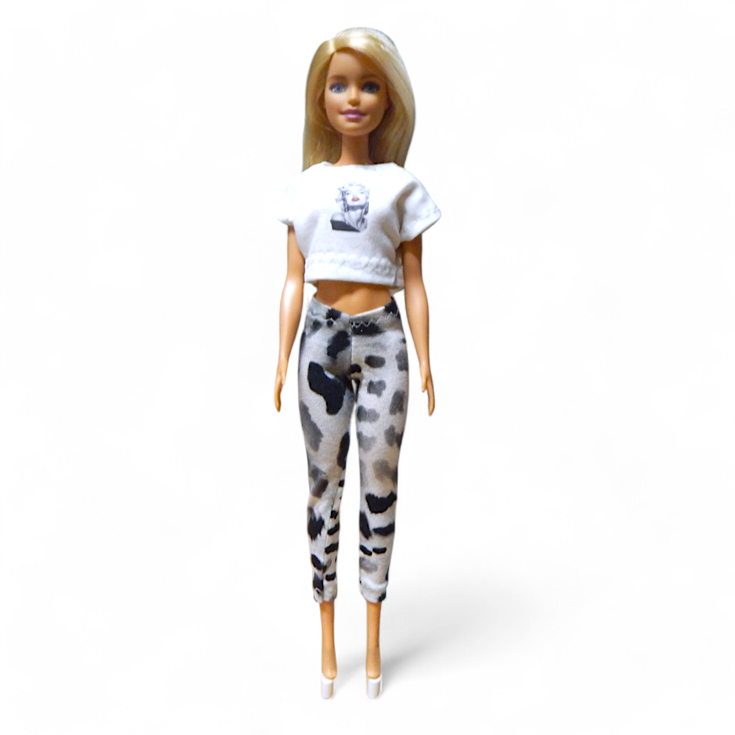 Szürke-fekete állatmintás barbie leggings