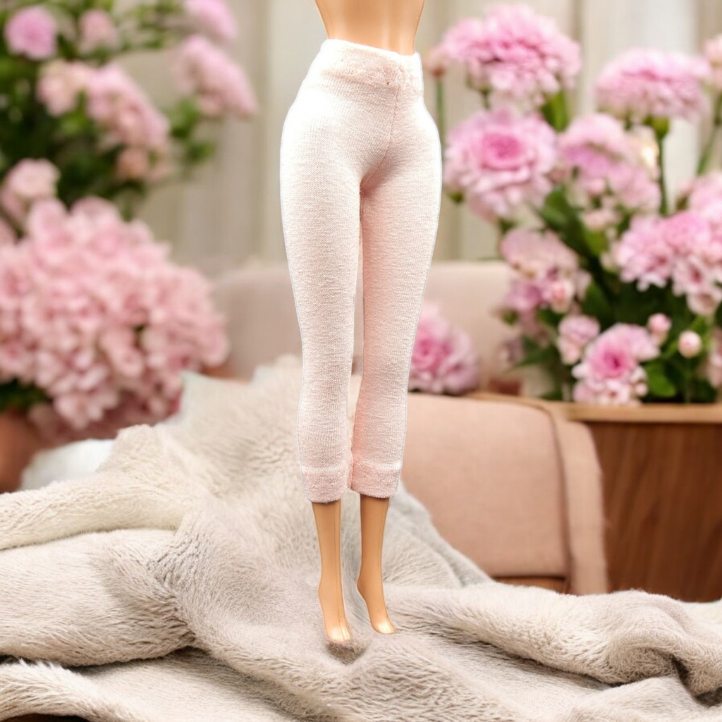 Barackszínű barbie leggings, magas derekú cicanadrág
