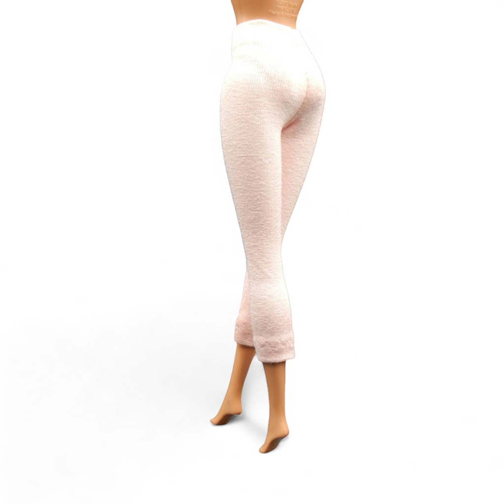 Barackszínű barbie leggings, magas derekú cicanadrág