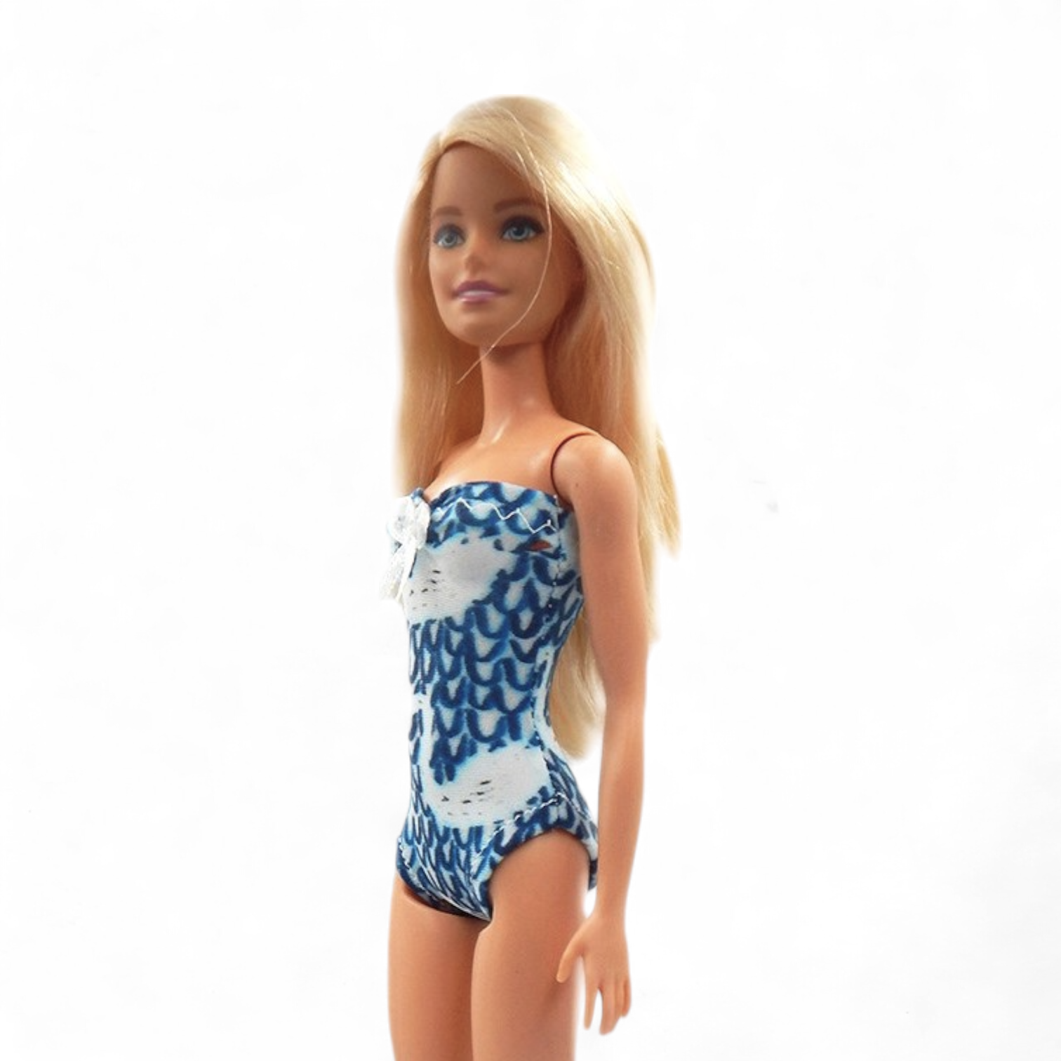 Hattyús Barbie fürdőruha - festett mintás
