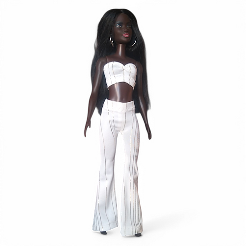"Dancing Queen" fehér-arany barbie ruha szett