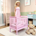 barbie babához kiságy rózsaszín