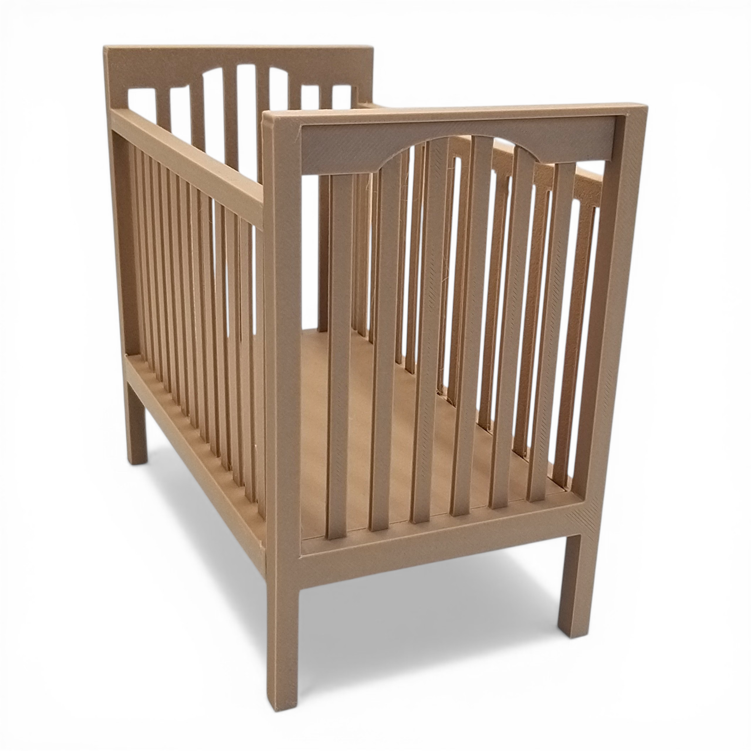 játék babaágy természetes fa hatású design