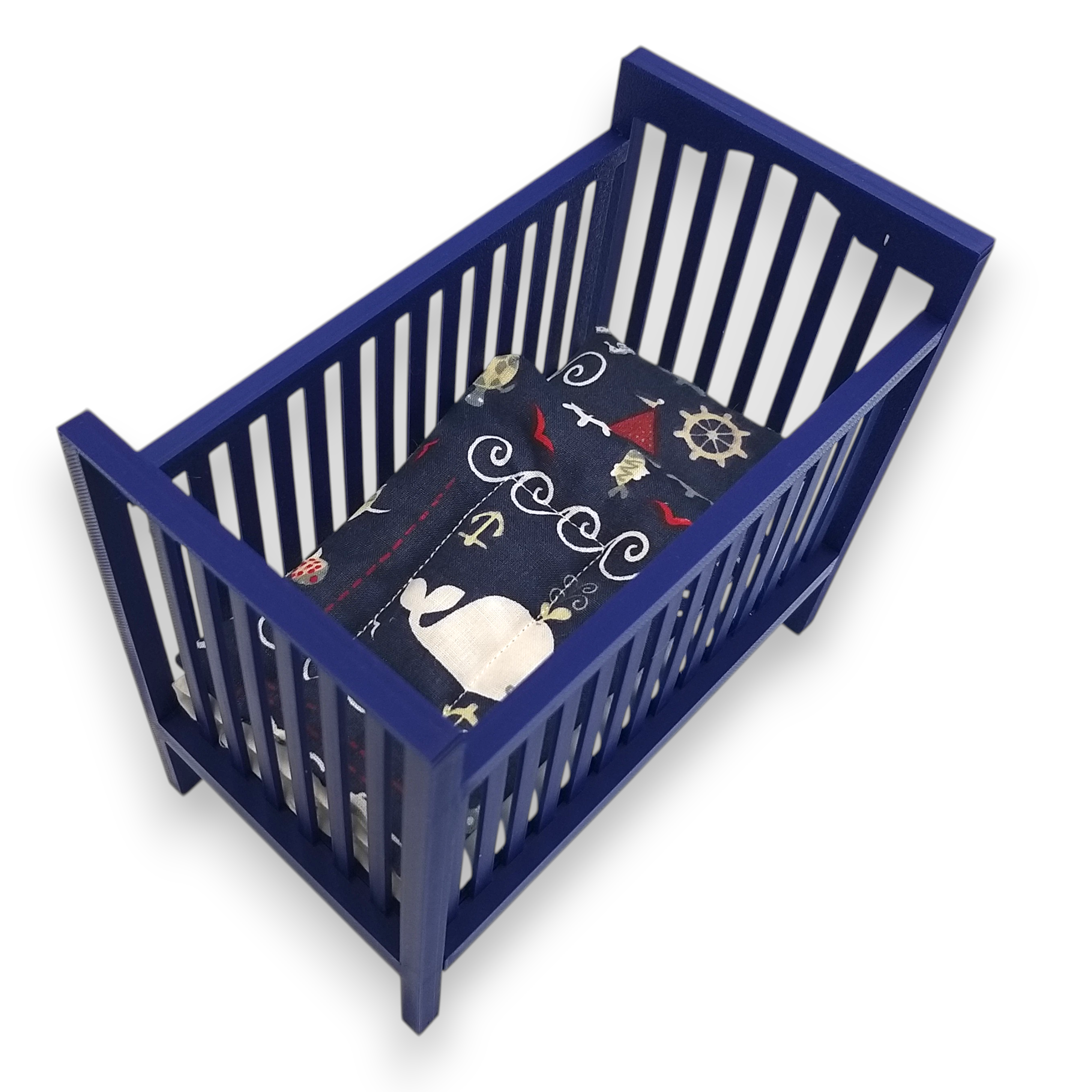 sötétkék baba takaró párna szett bálna mintás
