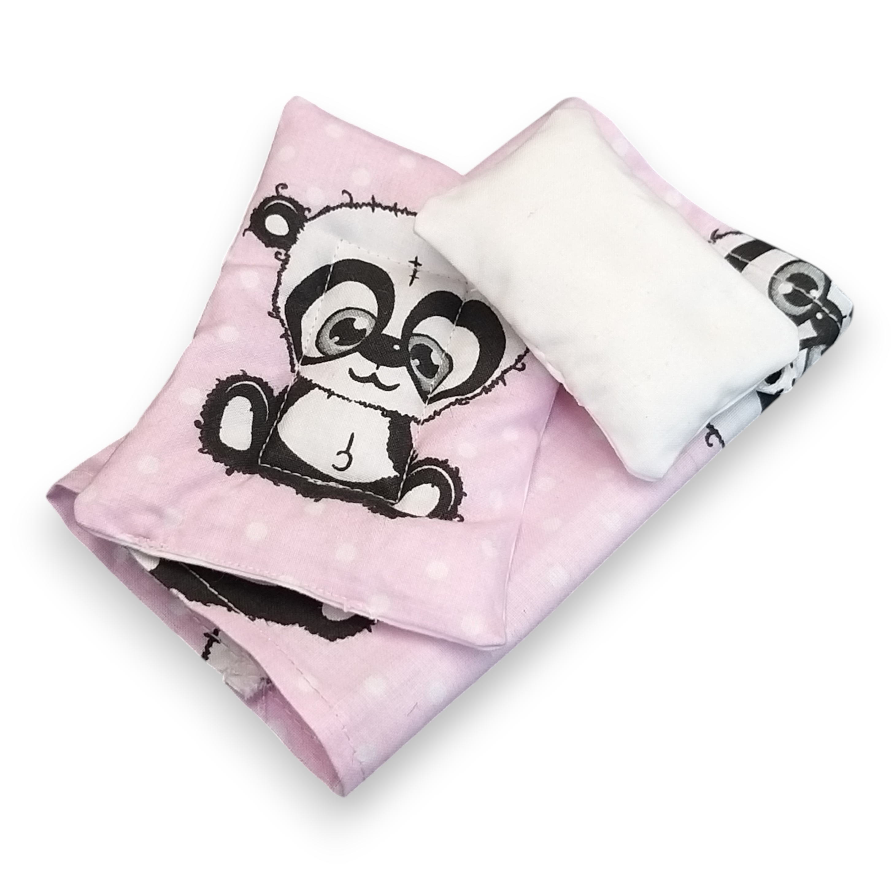 babaház ágynemű panda mintás párna takaró lepedő
