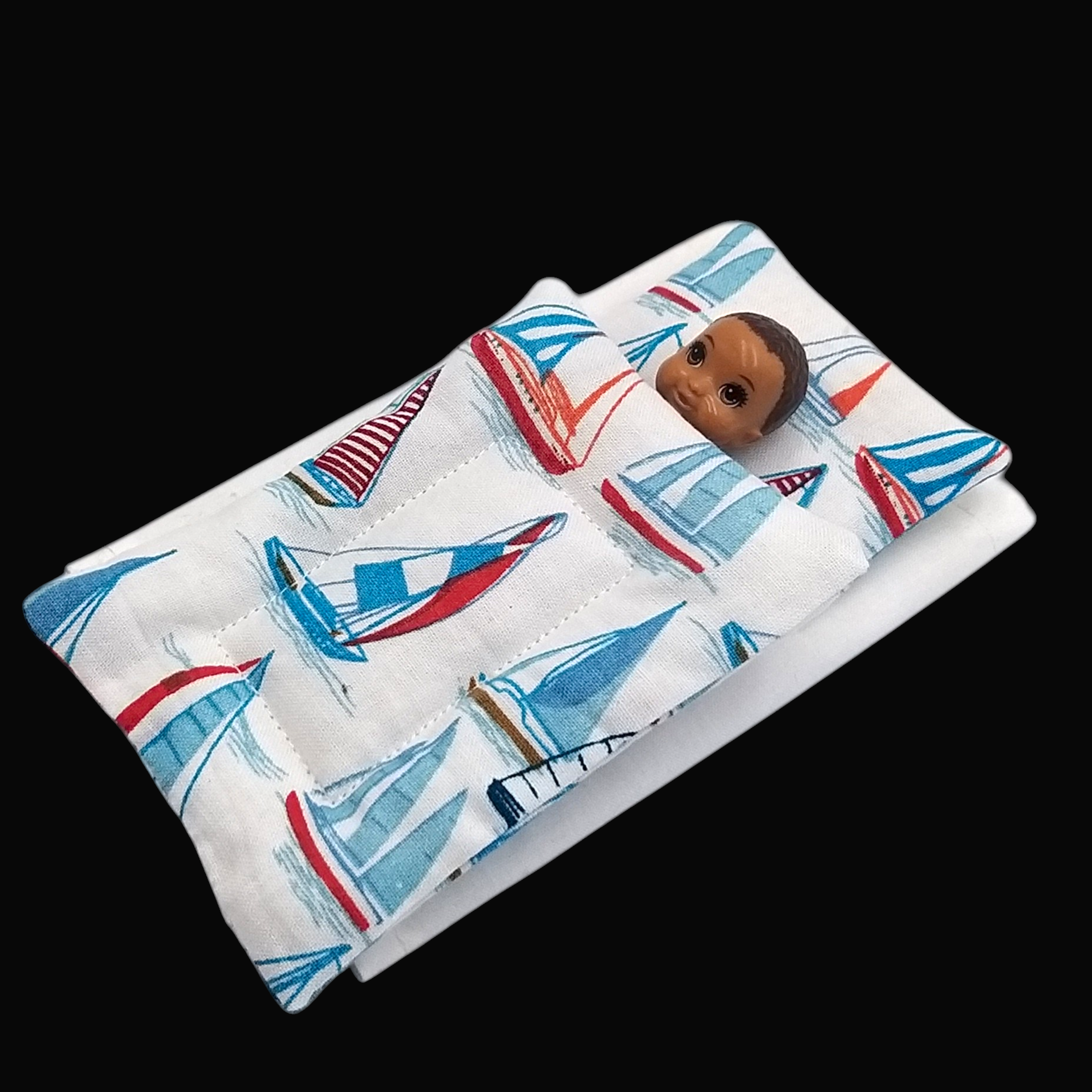 babaház ágynemű fehér pamut takaró és párna
