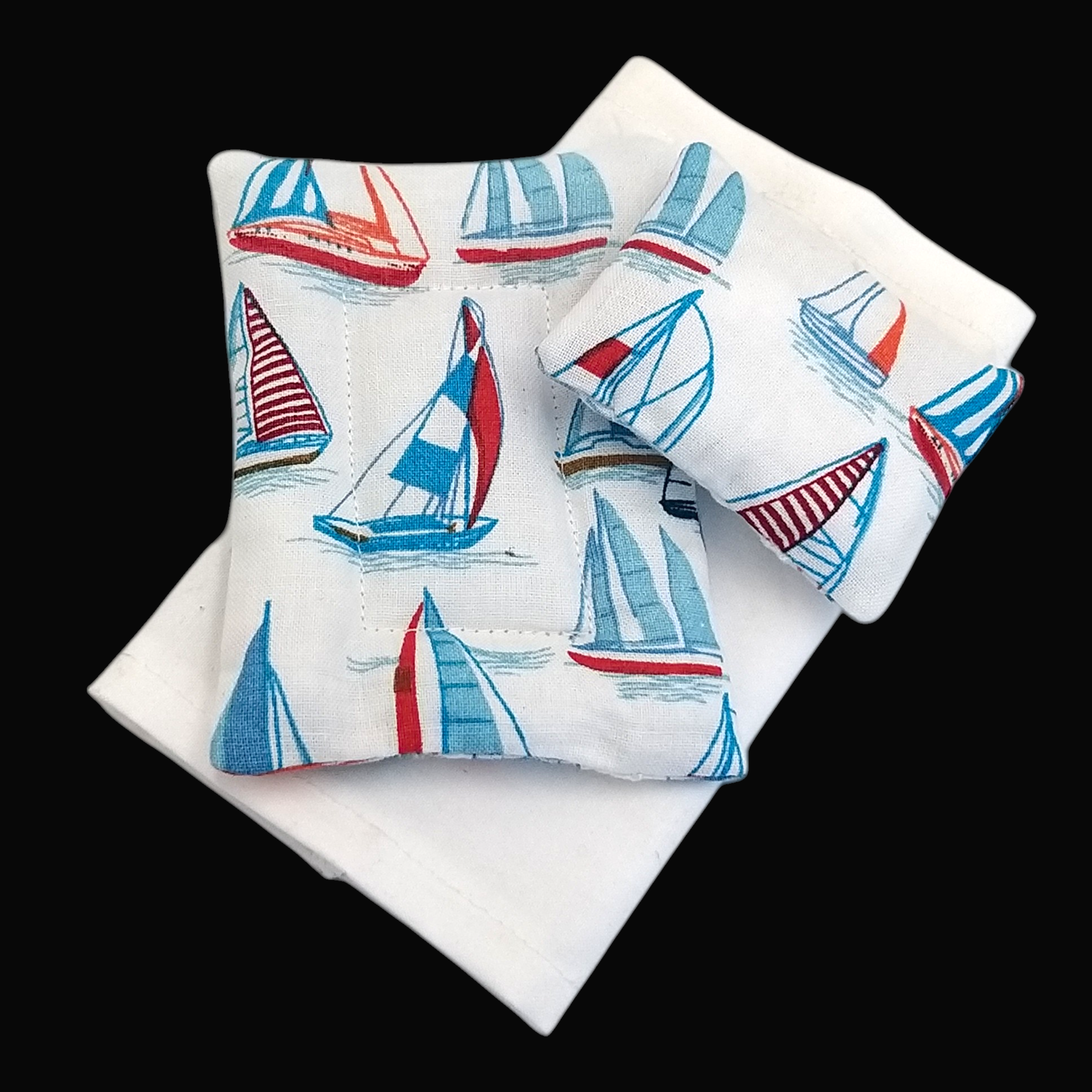 vitorlás mintás baba takaró és párna