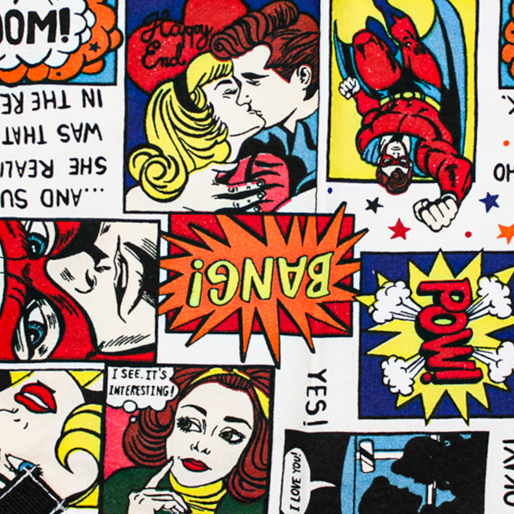 comic mintás mosható szendvics csomagoló